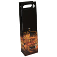 Torebka na alkohol OFFICE PRODUCTS, laminowana, 12x8x41,5cm, z rączką, mix wzorów