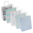 Torebka na prezenty OFFICE PRODUCTS, papierowa, 18x8x22,5cm, jednolita, pastelowa, mix wzorów