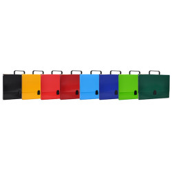 Teczka-pudełko OFFICE PRODUCTS, PP, A4/5cm, z rączką i zamkiem, mix kolorów