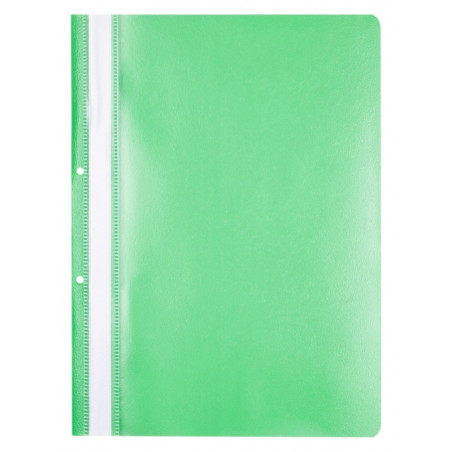 Skoroszyt OFFICE PRODUCTS, PP, A4, 2 otwory, 100/170mikr., wpinany, zielony