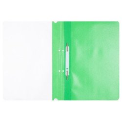 Skoroszyt OFFICE PRODUCTS, PP, A4, 2 otwory, 100/170mikr., wpinany, zielony