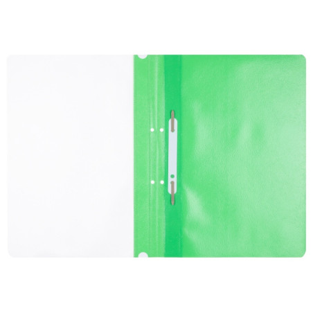 Skoroszyt OFFICE PRODUCTS, PP, A4, 2 otwory, 100/170mikr., wpinany, zielony