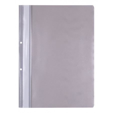 Skoroszyt OFFICE PRODUCTS, PP, A4, 2 otwory, 100/170mikr., wpinany, szary