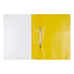 Skoroszyt OFFICE PRODUCTS, PP, A4, 2 otwory, 100/170mikr., wpinany, żółty