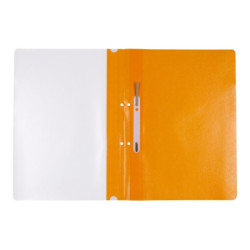 Skoroszyt OFFICE PRODUCTS, PP, A4, 2 otwory, 100/170mikr., wpinany, pomarańczowy
