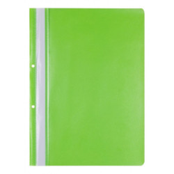 Skoroszyt OFFICE PRODUCTS, PP, A4, 2 otwory, 100/170mikr., wpinany, jasnozielony