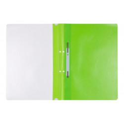 Skoroszyt OFFICE PRODUCTS, PP, A4, 2 otwory, 100/170mikr., wpinany, jasnozielony