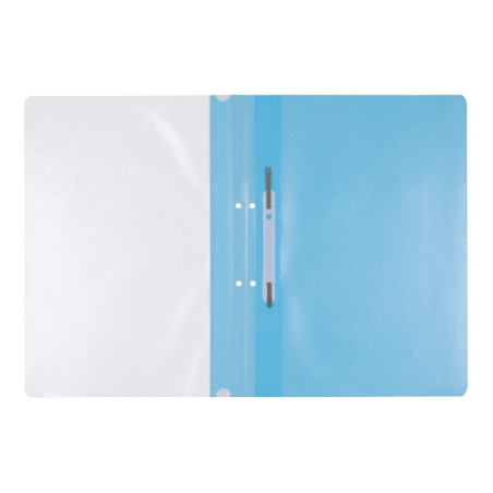 Skoroszyt OFFICE PRODUCTS, PP, A4, 2 otwory, 100/170mikr., wpinany, jasnoniebieski