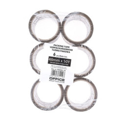 Taśma pakowa OFFICE PRODUCTS, 48mm x 50y, 36mic, EAN na 1szt., brązowa