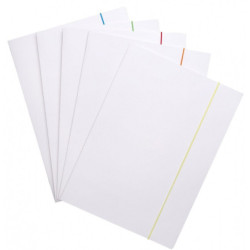 Teczka z gumką OFFICE PRODUCTS, karton, A4, 300gsm, 3-skrz., gumka mix kolorów, biała