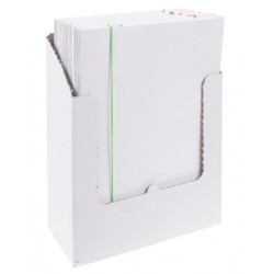 Teczka z gumką OFFICE PRODUCTS, karton, A4, 300gsm, 3-skrz., gumka mix kolorów, biała