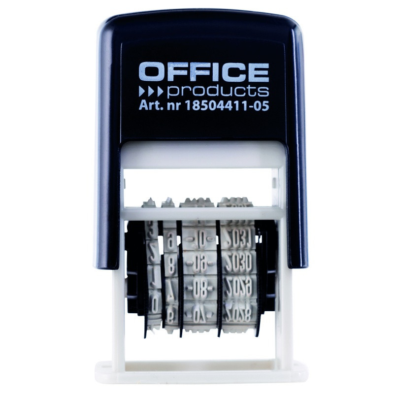 Datownik samotuszujący OFFICE PRODUCTS, z tuszem, CYFROWY, DD-MM-RRRR, czarny