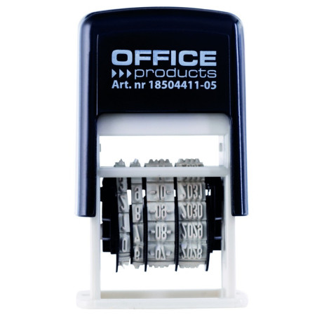 Datownik samotuszujący OFFICE PRODUCTS, z tuszem, CYFROWY, DD-MM-RRRR, czarny