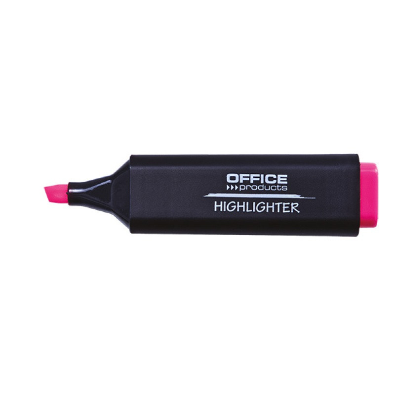Zakreślacz fluorescencyjny OFFICE PRODUCTS, 1-5mm (linia), zawieszka, różowy