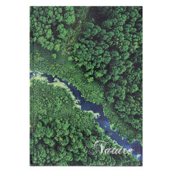 Brulion OFFICE PRODUCTS, Nature, A4, w kratkę, 96 kart., mix