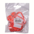 Zawieszki na klucze OFFICE PRODUCTS, 50x20mm, 10szt., czerwone