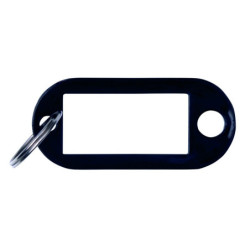 Zawieszki na klucze OFFICE PRODUCTS, 50x20mm, 10szt., czarne