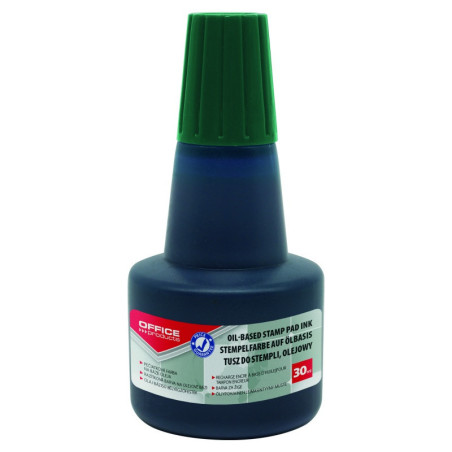Tusz olejowy do pieczątek metalowych OFFICE PRODUCTS, 30ml, zielony