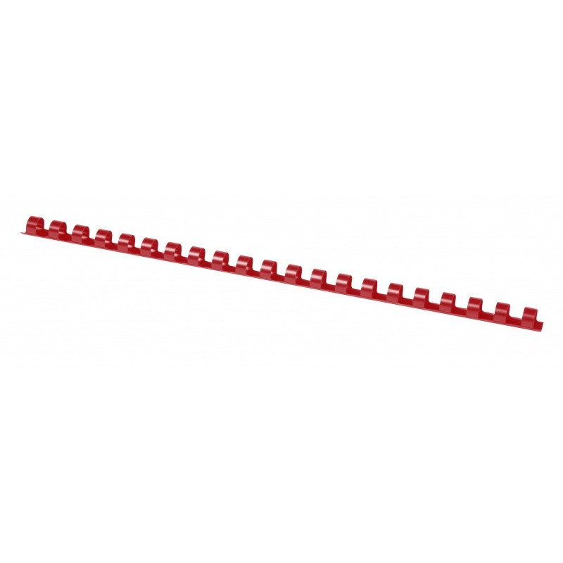 Grzbiety do bindowania OFFICE PRODUCTS, A4, 6mm (25 kartek), 100 szt., plastik, czerwone