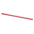 Grzbiety do bindowania OFFICE PRODUCTS, A4, 6mm (25 kartek), 100 szt., plastik, czerwone