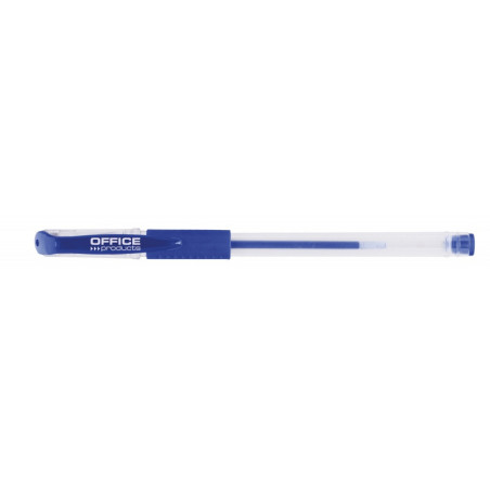 Długopis żelowy OFFICE PRODUCTS, gumowy uchwyt, 0,5mm, niebieski