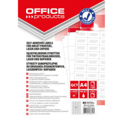 Etykiety OFFICE PRODUCTS, 38x21,2mm, białe, 100 ark.