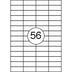 Etykiety OFFICE PRODUCTS, 52,5x21,2mm, białe, 100 ark.