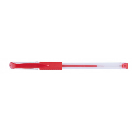 Długopis żelowy OFFICE PRODUCTS, gumowy uchwyt, 0,5mm, czerwony