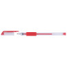 Długopis żelowy OFFICE PRODUCTS, gumowy uchwyt, 0,5mm, czerwony