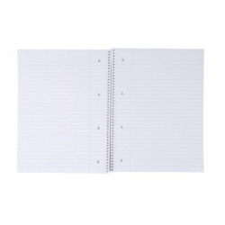 Kołonotatnik OFFICE PRODUCTS, A4, w linie, 80 kart., 70gsm, bordowy