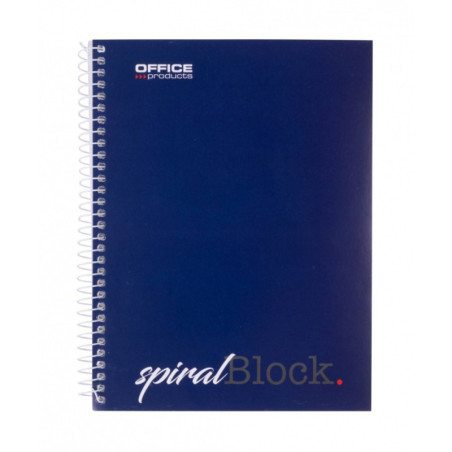 Kołonotatnik OFFICE PRODUCTS, A5, w linie, 80 kart., 70gsm, granatowy
