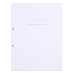 Skoroszyt OFFICE PRODUCTS Budget, karton, oczkowy, nadruk, 1/1, A4, 250gsm, biały