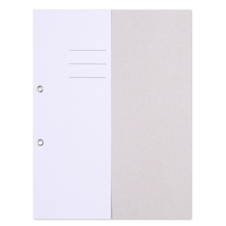 Skoroszyt OFFICE PRODUCTS Budget, karton, oczkowy, nadruk, 1/2, A4, 250gsm, biały