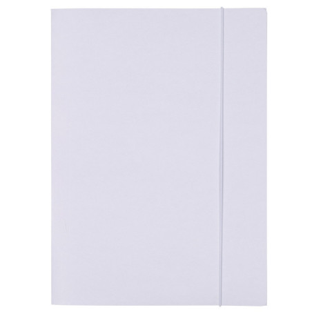 Teczka z gumką OFFICE PRODUCTS Budget Pro, karton, biała wewn., A4, 250gsm, 3-skrz., biała