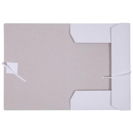 Teczka wiązana OFFICE PRODUCTS Budget, karton, A4, 250gsm, 3-skrz., biała