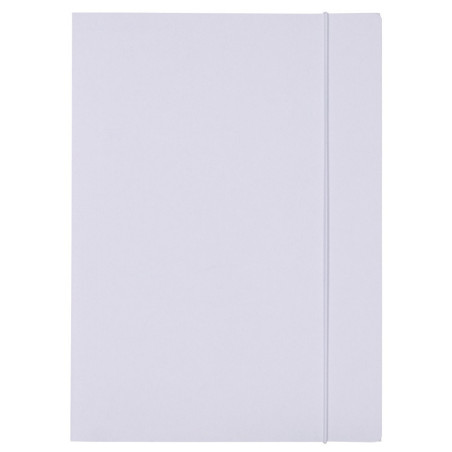 Teczka z gumką OFFICE PRODUCTS Budget, karton, A4, 250gsm, 3-skrz., biała