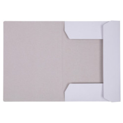 Teczka z gumką OFFICE PRODUCTS Budget, karton, A4, 250gsm, 3-skrz., biała