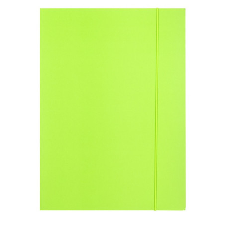 Teczka z gumką OFFICE PRODUCTS, Fluo soft touch, karton/lakier, A4, 320gsm, 3-skrz., mix kolorów