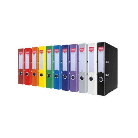 Segregator OFFICE PRODUCTS Officer z szyną, PP, A4/55mm, pomarańczowy