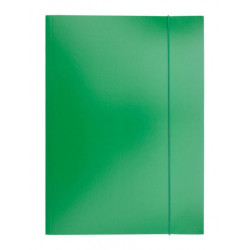 Teczka z gumką OFFICE PRODUCTS, karton/lakier, A4, 320gsm, 3-skrz., mix kolorów