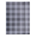 Teczka z gumką OFFICE PRODUCTS, karton/lakier, A4, 320gsm, 3-skrz., mix kolorów w kratę