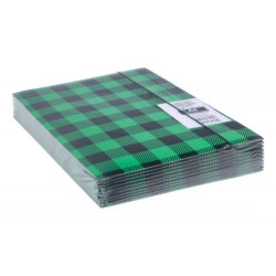 Teczka z gumką OFFICE PRODUCTS, karton/lakier, A4, 320gsm, 3-skrz., mix kolorów w kratę