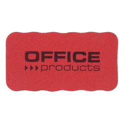 Gąbka magnetyczna OFFICE PRODUCTS, do tablic suchościeralnych, 110x57x20mm, z zawieszką, czerwona