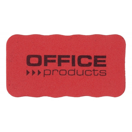 Gąbka magnetyczna OFFICE PRODUCTS, do tablic suchościeralnych, 110x57x20mm, z zawieszką, czerwona
