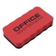 Gąbka magnetyczna OFFICE PRODUCTS, do tablic suchościeralnych, 110x57x20mm, z zawieszką, czerwona