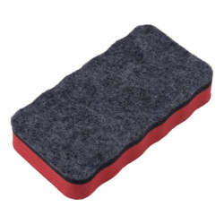 Gąbka magnetyczna OFFICE PRODUCTS, do tablic suchościeralnych, 110x57x20mm, z zawieszką, czerwona