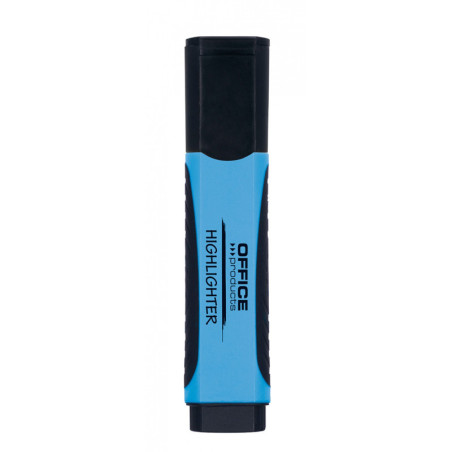 Zakreślacz fluorescencyjny OFFICE PRODUCTS z gumowym uchwytem, 2-5mm, niebieski