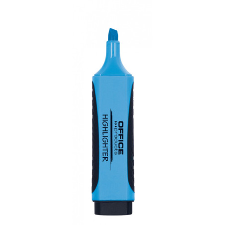 Zakreślacz fluorescencyjny OFFICE PRODUCTS z gumowym uchwytem, 2-5mm, niebieski