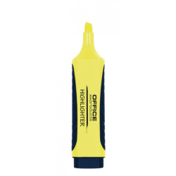 Zakreślacz fluorescencyjny OFFICE PRODUCTS z gumowym uchwytem, 2-5mm, żółty