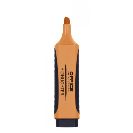 Zakreślacz fluorescencyjny OFFICE PRODUCTS z gumowym uchwytem, 2-5mm, pomarańczowy